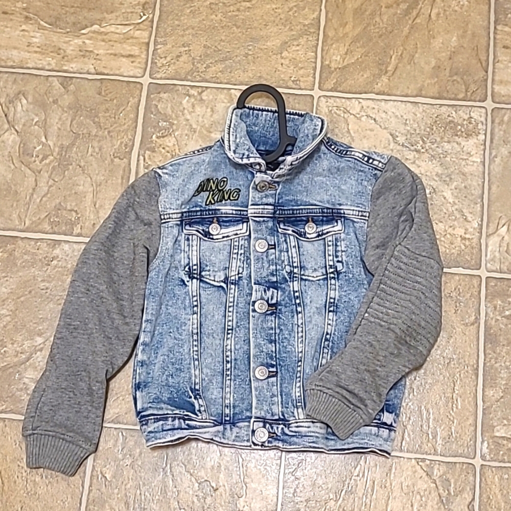 Denim Jeans Jacket Dinosaur Kids Size